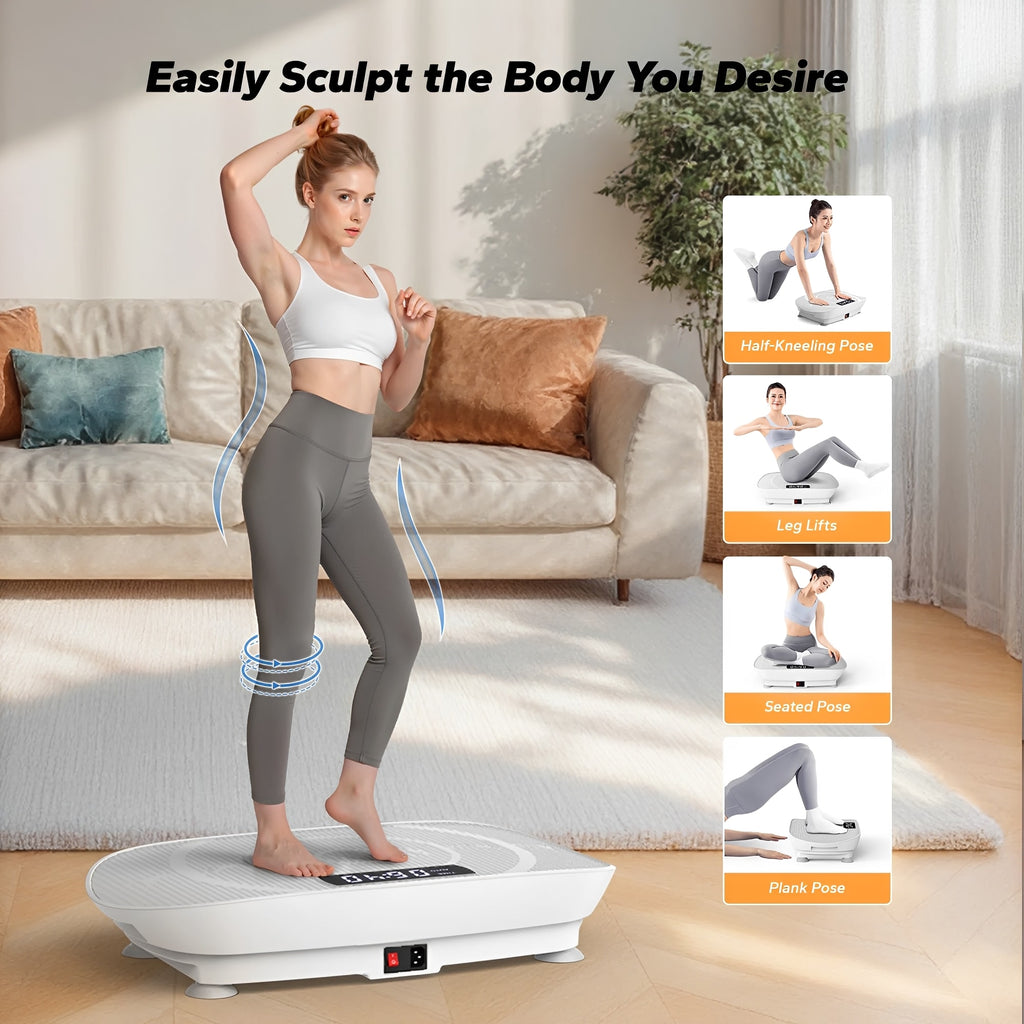 Transform Your Fitness Routine with the Vibrating Plate Muscle Toner – Whole Body Exercise Machine with Remote Control