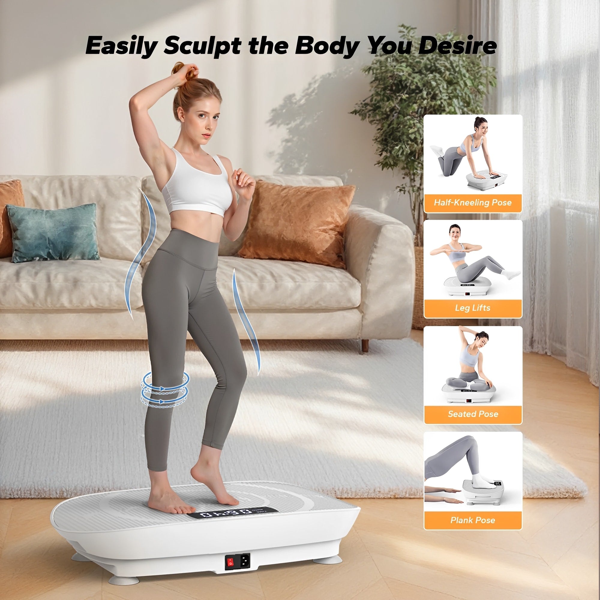 Transform Your Fitness Routine with the Vibrating Plate Muscle Toner – Whole Body Exercise Machine with Remote Control