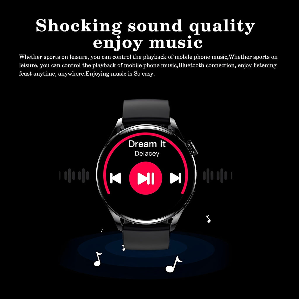 Smart Waterproof Fitness Tracker Watch with Heart Rate Monitor and Alexa Compatibility for iPhone and Android