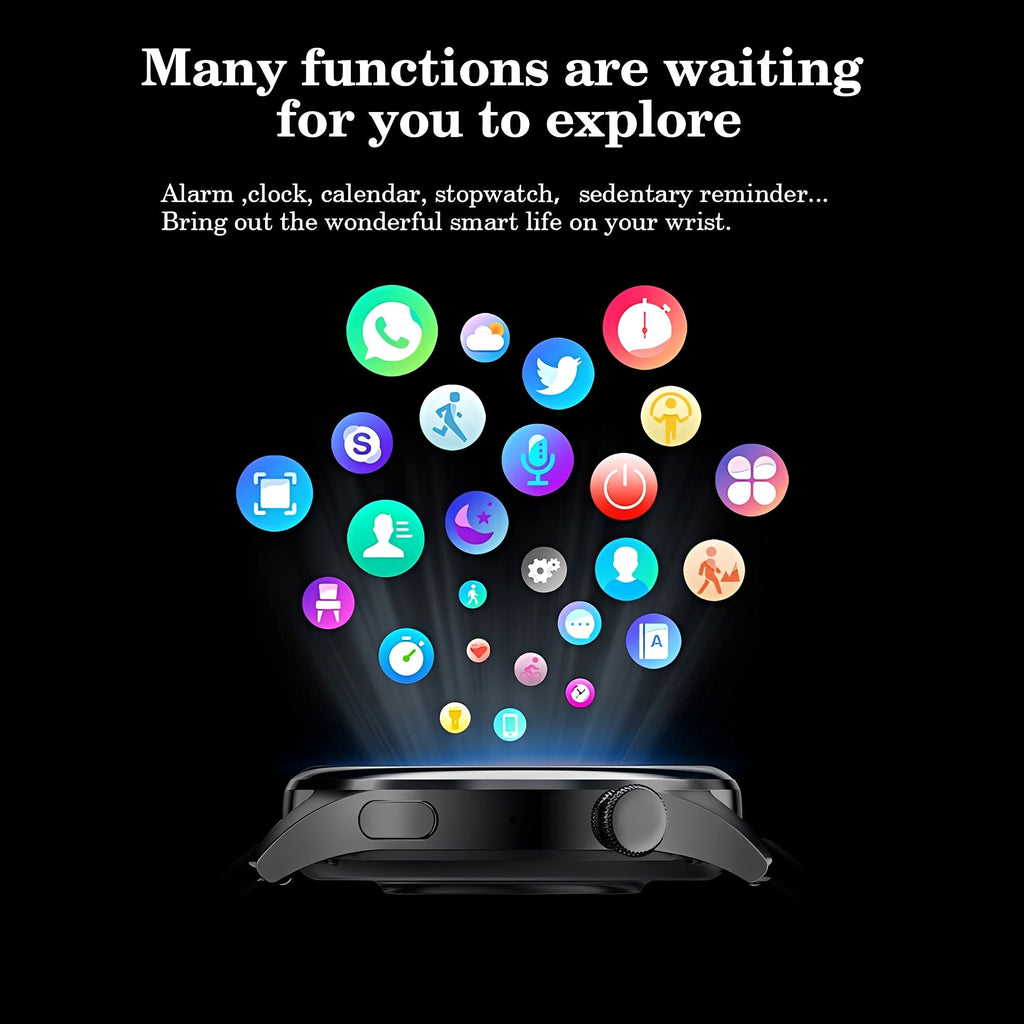 Smart Waterproof Fitness Tracker Watch with Heart Rate Monitor and Alexa Compatibility for iPhone and Android