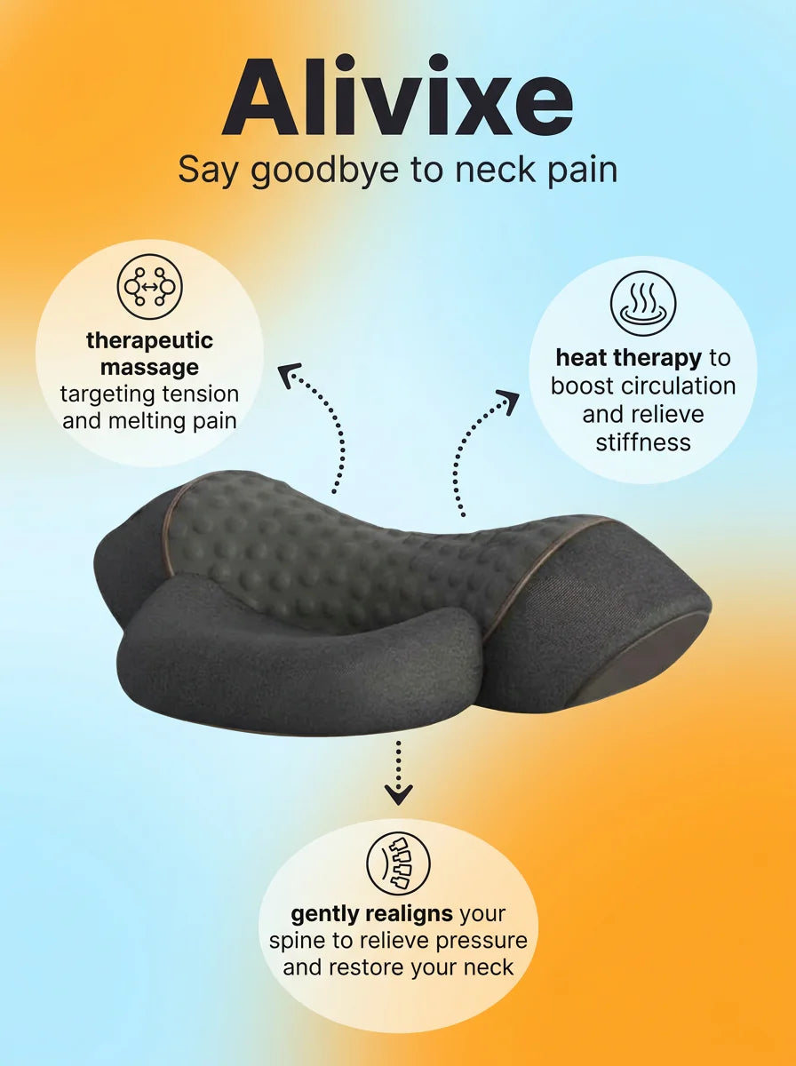 Experience Ultimate Relief with the Alivixe 3-in-1 Neck Massager: Your Personal Chiropractor, Massage Therapist, and Heat Wrap