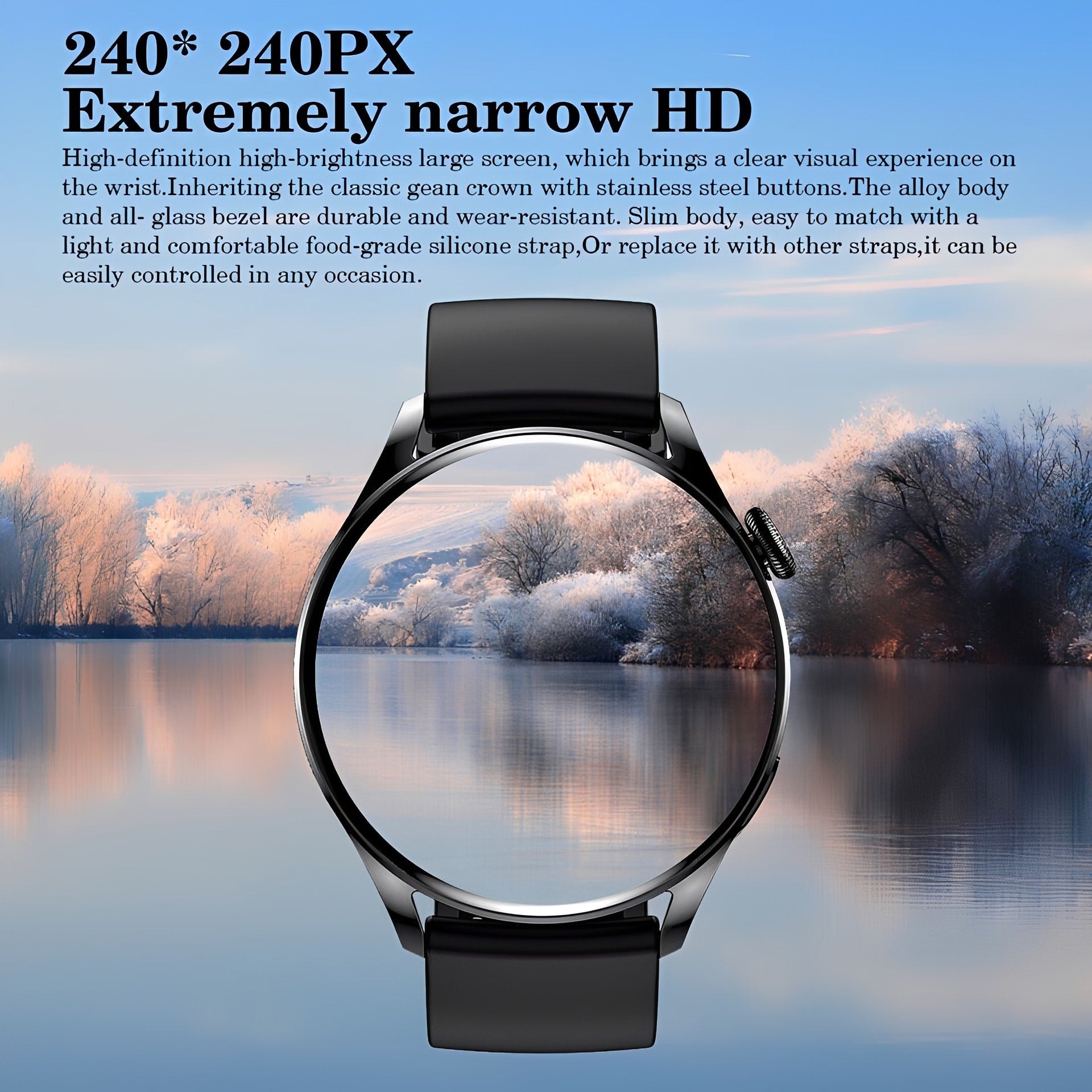Smart Waterproof Fitness Tracker Watch with Heart Rate Monitor and Alexa Compatibility for iPhone and Android