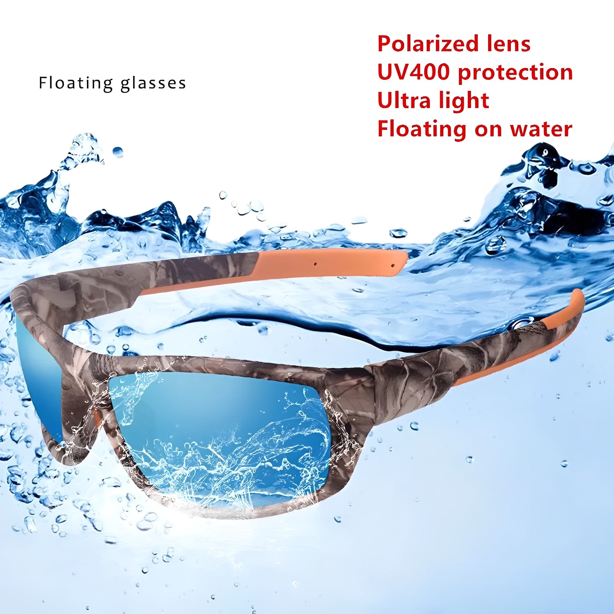 Lightweight Polarized Floating Sunglasses for Men - Ultimate UV Protection for Fishing and Beach Activities