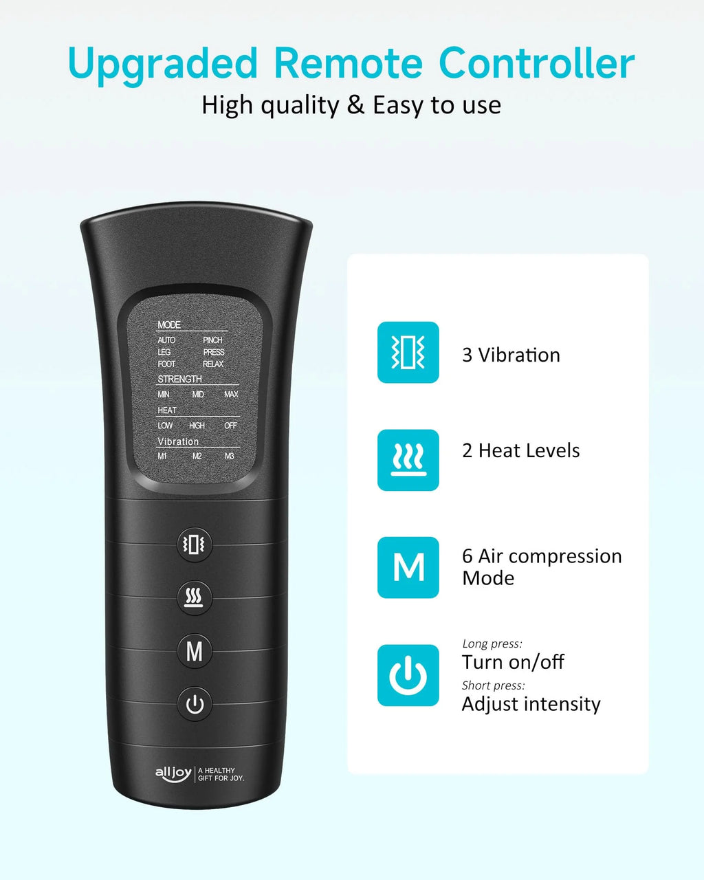 Leg Compression Boots Massager for Circulation and Pain Relief, Leg Air Compression Foot and Calf Massager with Heat