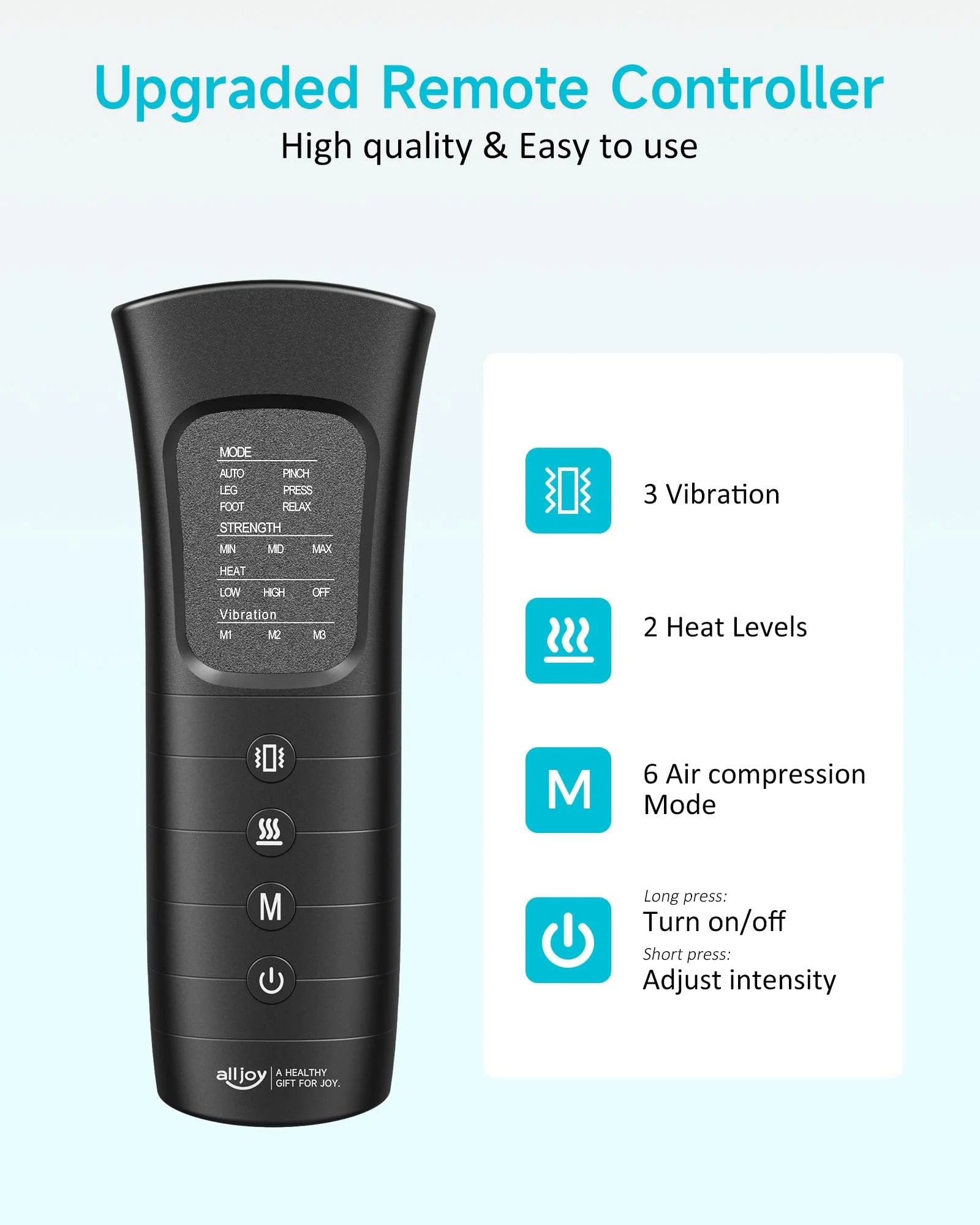 Leg Compression Boots Massager for Circulation and Pain Relief, Leg Air Compression Foot and Calf Massager with Heat
