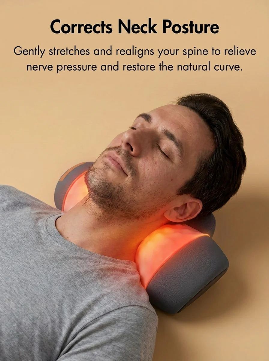 Experience Ultimate Relief with the Alivixe 3-in-1 Neck Massager: Your Personal Chiropractor, Massage Therapist, and Heat Wrap