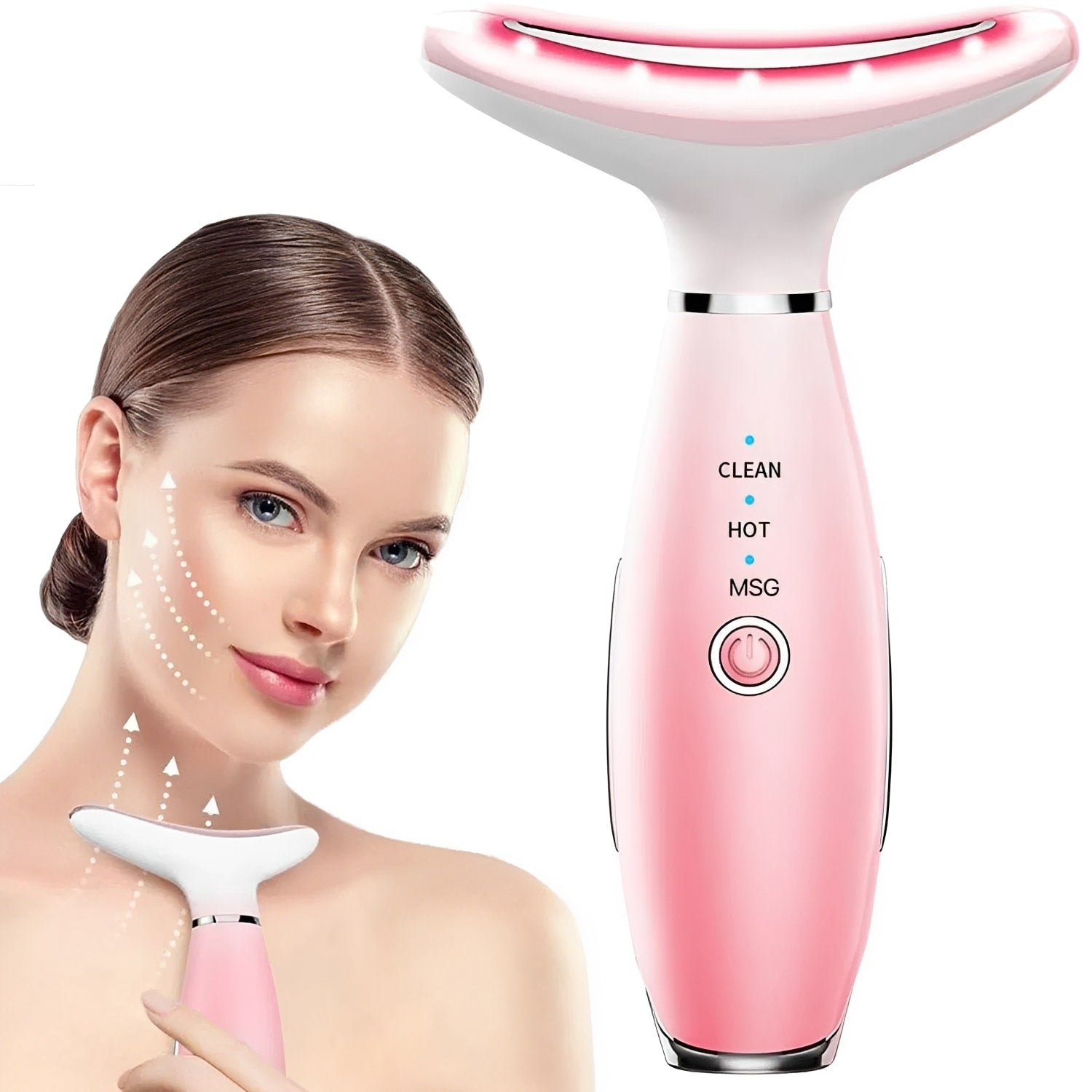 Revitalize Your Skin with the 3-in-1 Neck Face Massager - The Ultimate Facial Sculpting Tool with Heating and Vibration