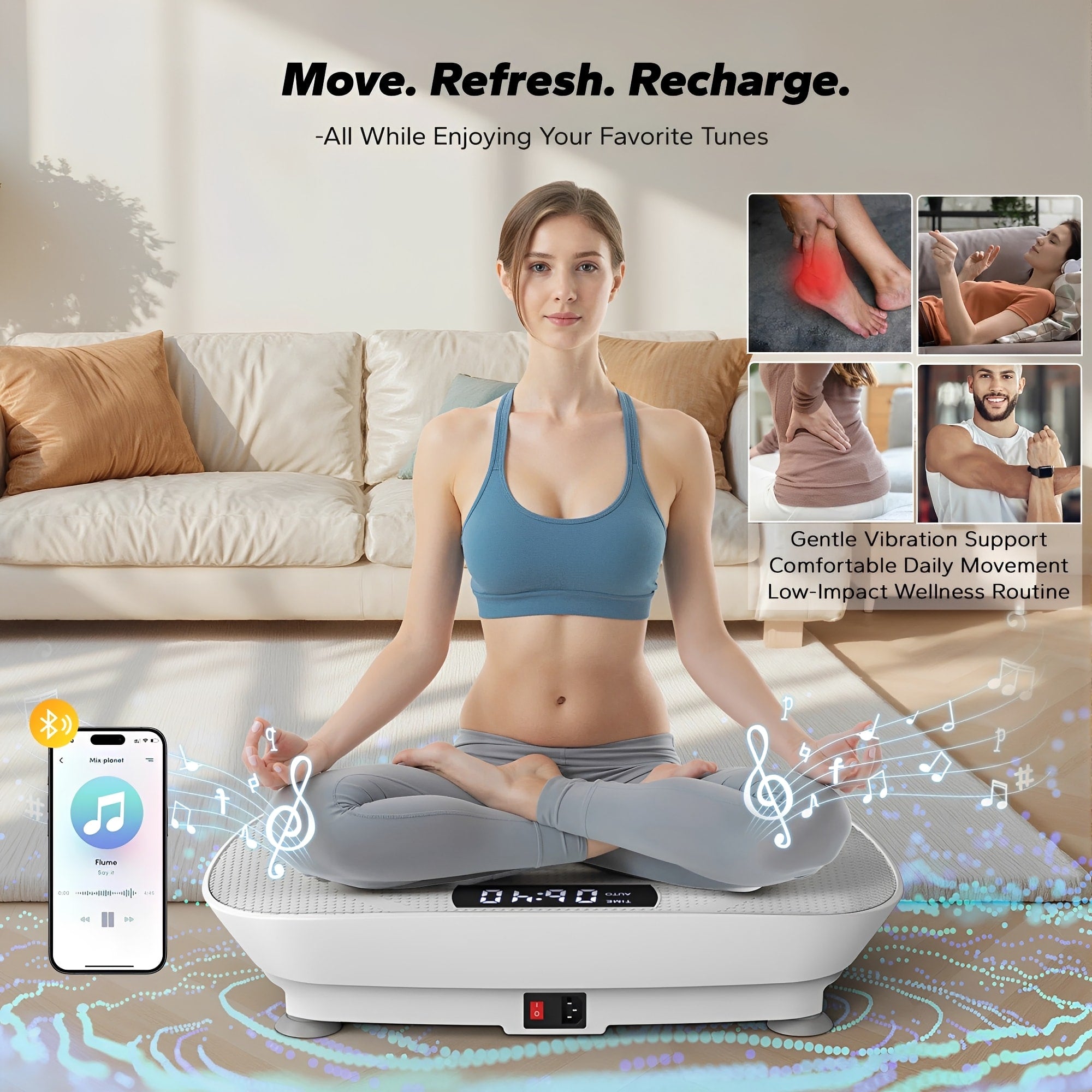 Transform Your Fitness Routine with the Vibrating Plate Muscle Toner – Whole Body Exercise Machine with Remote Control