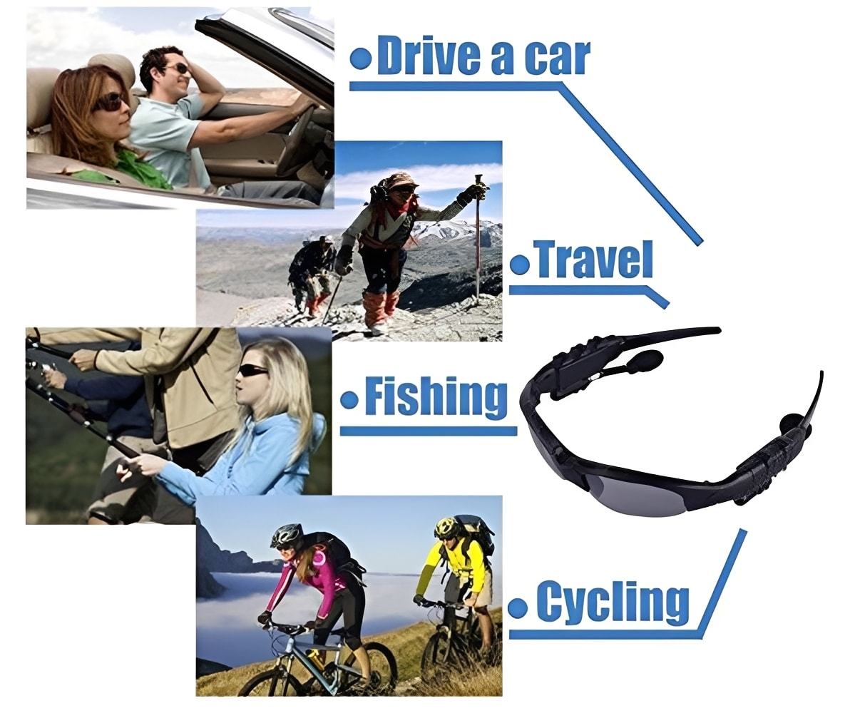 Experience Ultimate Freedom with Wireless Bluetooth Polarized Sport Glasses - Hands-Free Music and Calls!