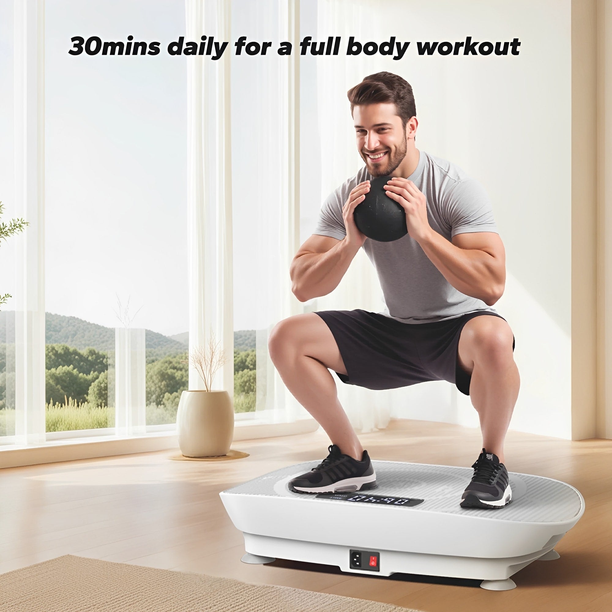 Transform Your Fitness Routine with the Vibrating Plate Muscle Toner – Whole Body Exercise Machine with Remote Control
