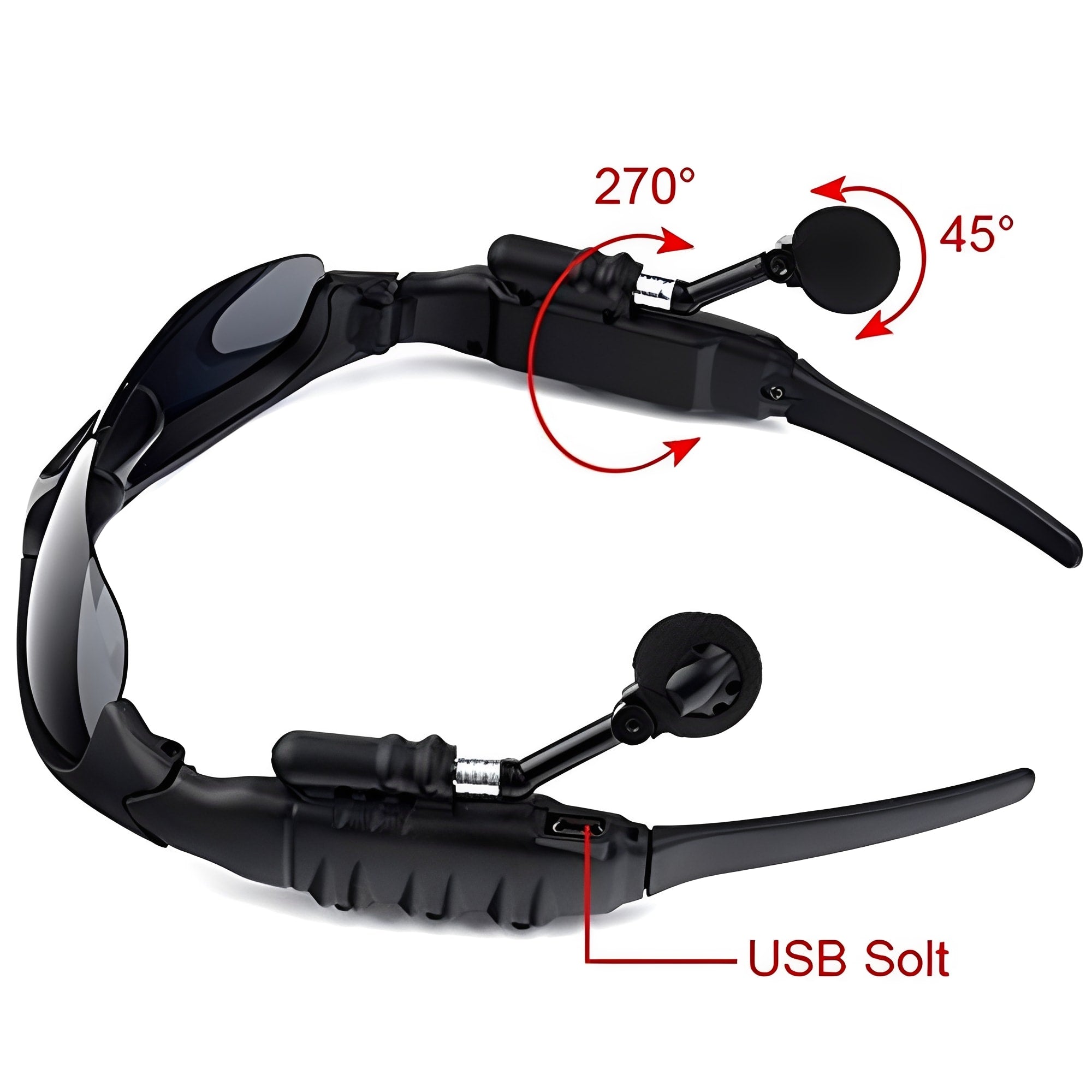 Experience Ultimate Freedom with Wireless Bluetooth Polarized Sport Glasses - Hands-Free Music and Calls!